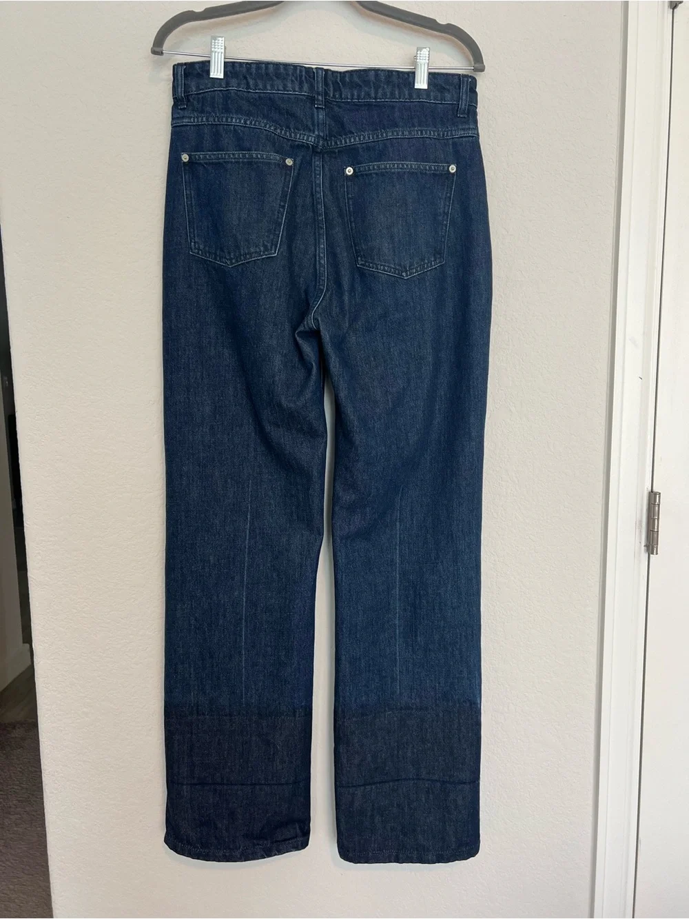 & Other Stories Paris Atelier Dark Wash Wide Leg Jeans High Rise - Picture 4 of 6